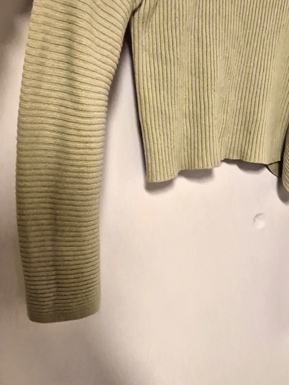 Off Shoulder Intermix Ribbed Knit Sweater  Size Small - Picture 9 of 16